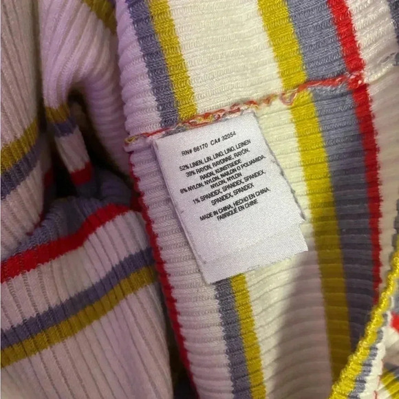 Anthropologie Moth Women's Knit Striped Sleeveless Mock Neck Size M - Picture 6 of 7